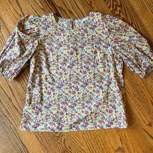 English Factory Floral Puff Sleeve Top